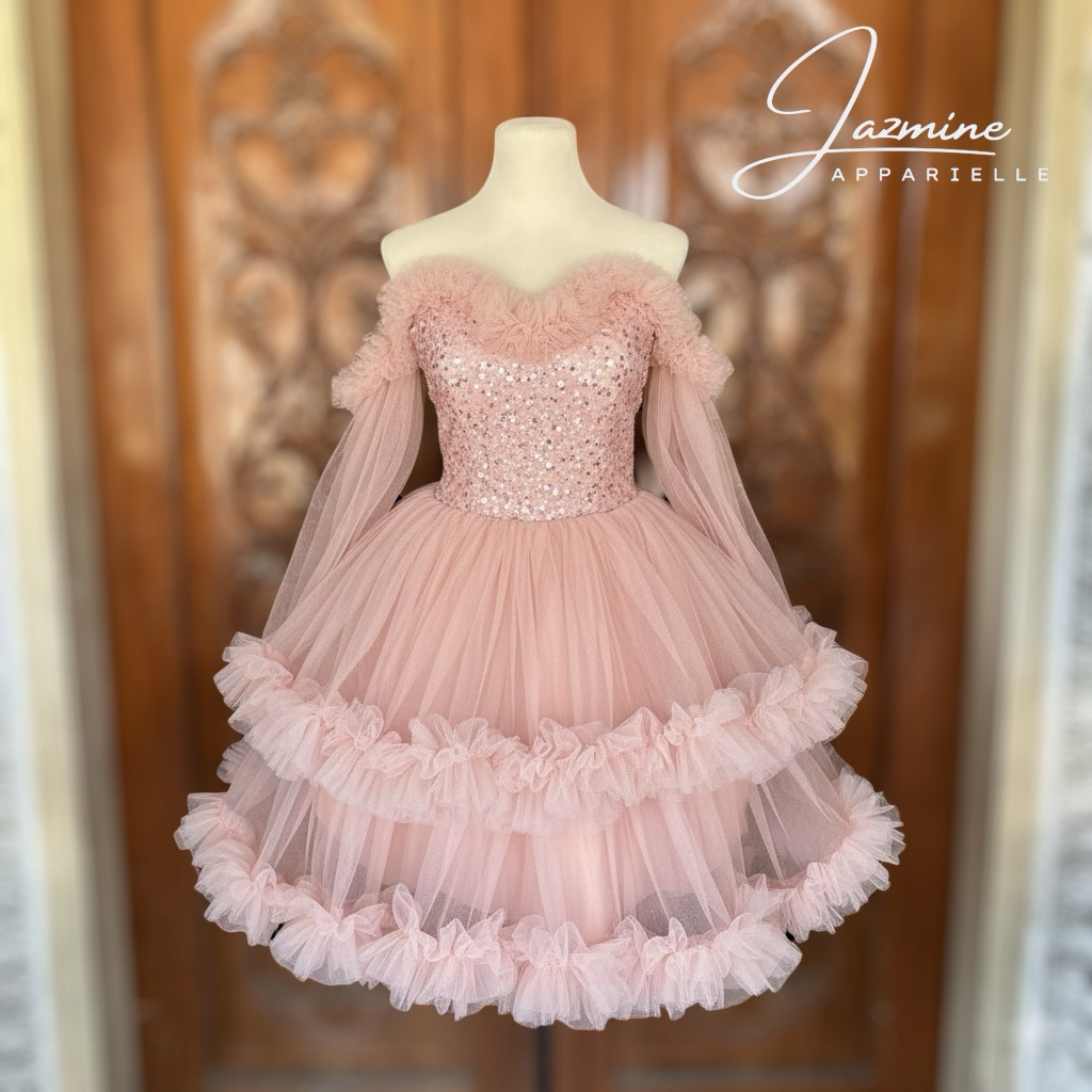 COCKTAIL GOWN FOR ADULT | JS PROM | BIRTHDAY | DEBUT | FORMAL EVENTS | BOHO GOWN SOFTULLE FABRIC