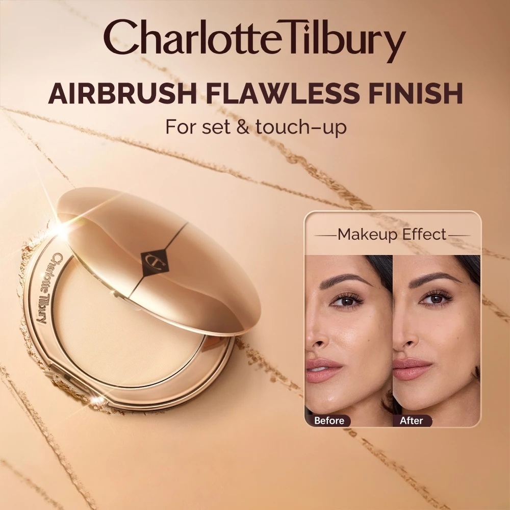 Charlotte Tilbury Air brush Flawless Setting Finish Powder oil Control for Make Up to 12H 8g