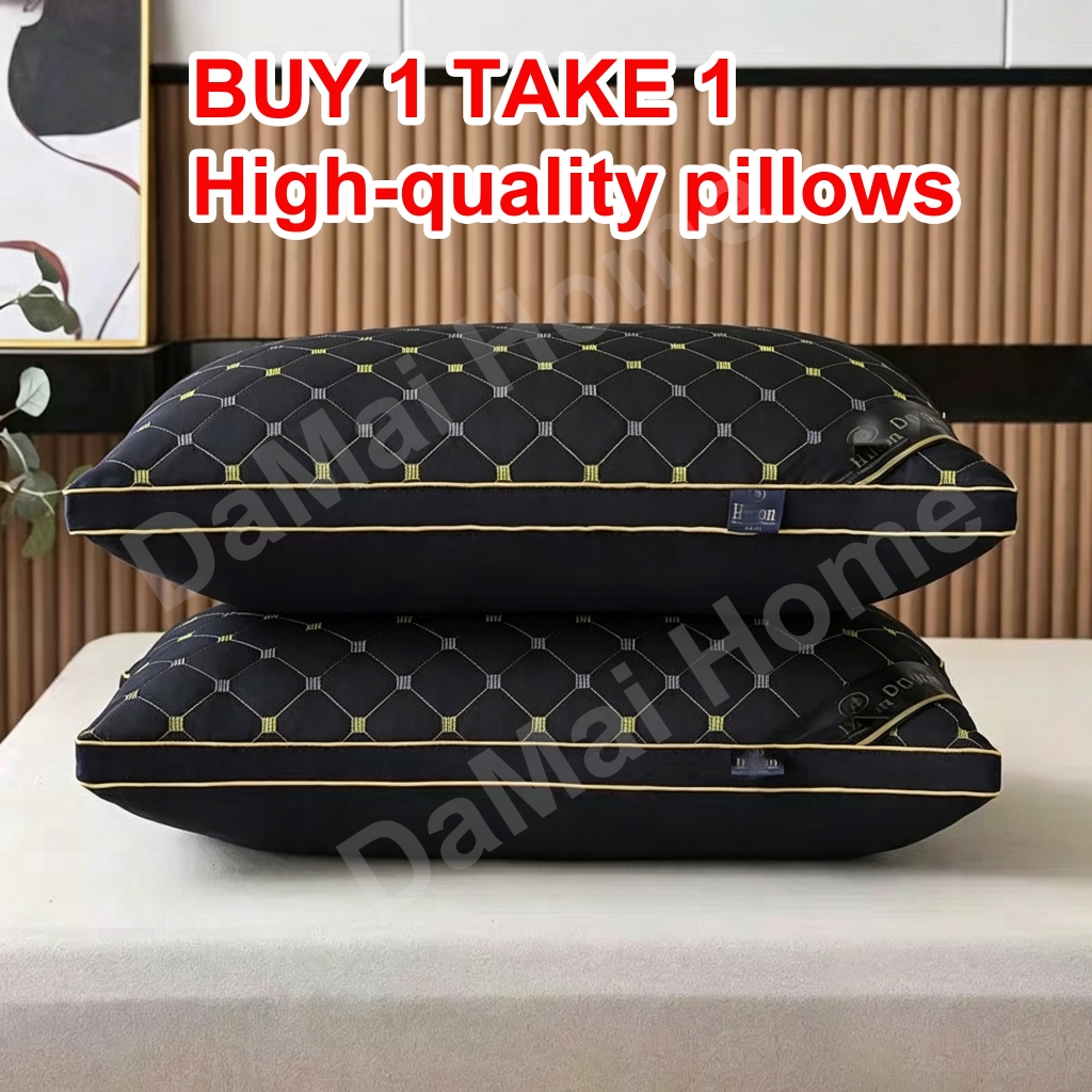 BUY 1 TAKE 1 Upgraded High-Quality Korean Fiber Hotel Five-starOriginal Pillow Soft Pillow