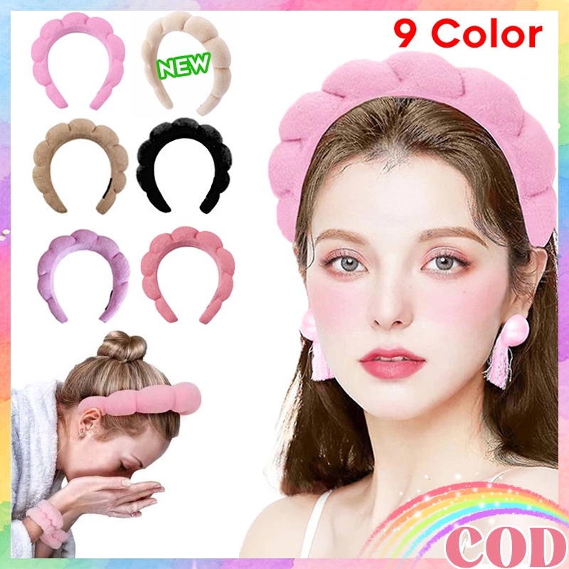 9 Color Bubble Hemp Pattern Hair Hoop Sponge Headband Cloud Mass Hairband Women Comfortable