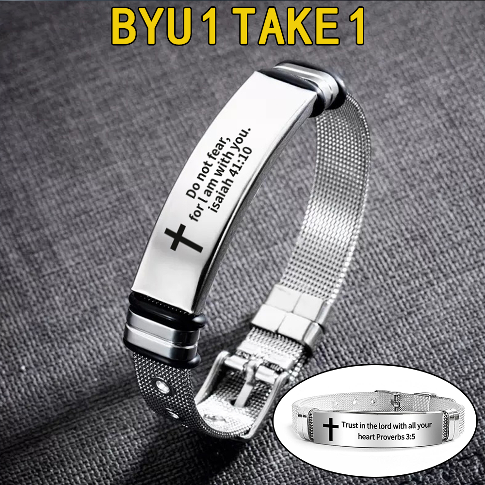 Inspirational Quotes Braclets, Adjustable Stainless Steel Family Friendship Bracelet, Cross Braclets
