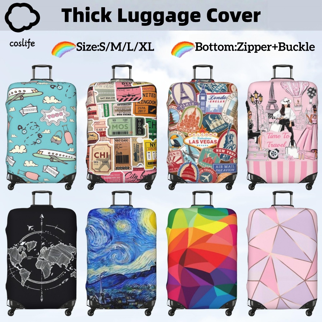 COSLIFE Luggage Cover Washable Suitcase Protector Anti-scratch Suitcase cover Fits 18-32 Inch