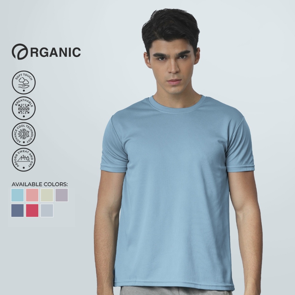 Organic Drifit Round Neck tshirt for men Active Wear t shirt Gym Collection