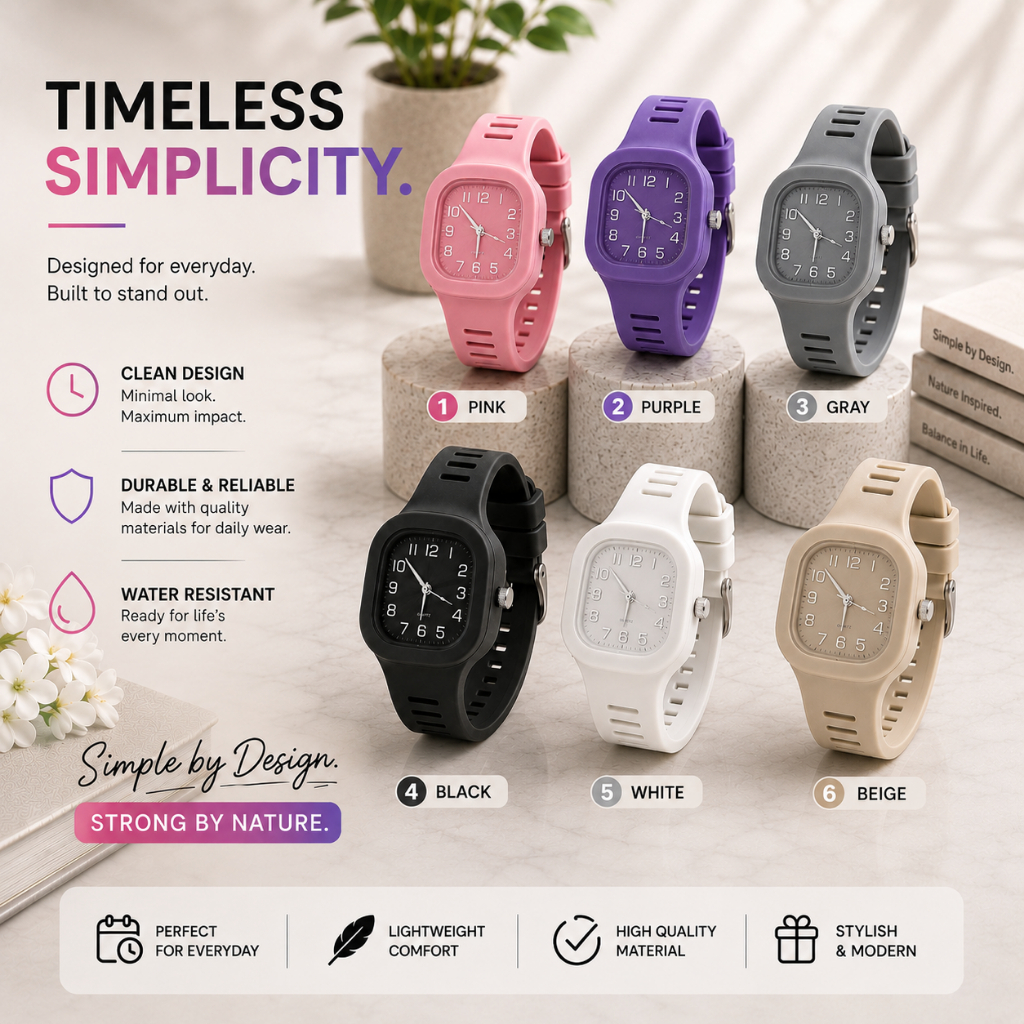 Trendy Watch Korean Fashion Women's Watch Digital Pointer Watch Ladies Silicone Watches~