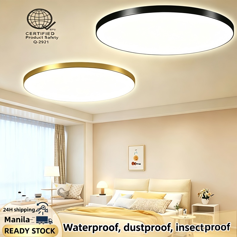Tri Color Chandelier Ceiling Lights Nordic LED Ultra-Thin Waterproof Super Bright Ceiling Lamp