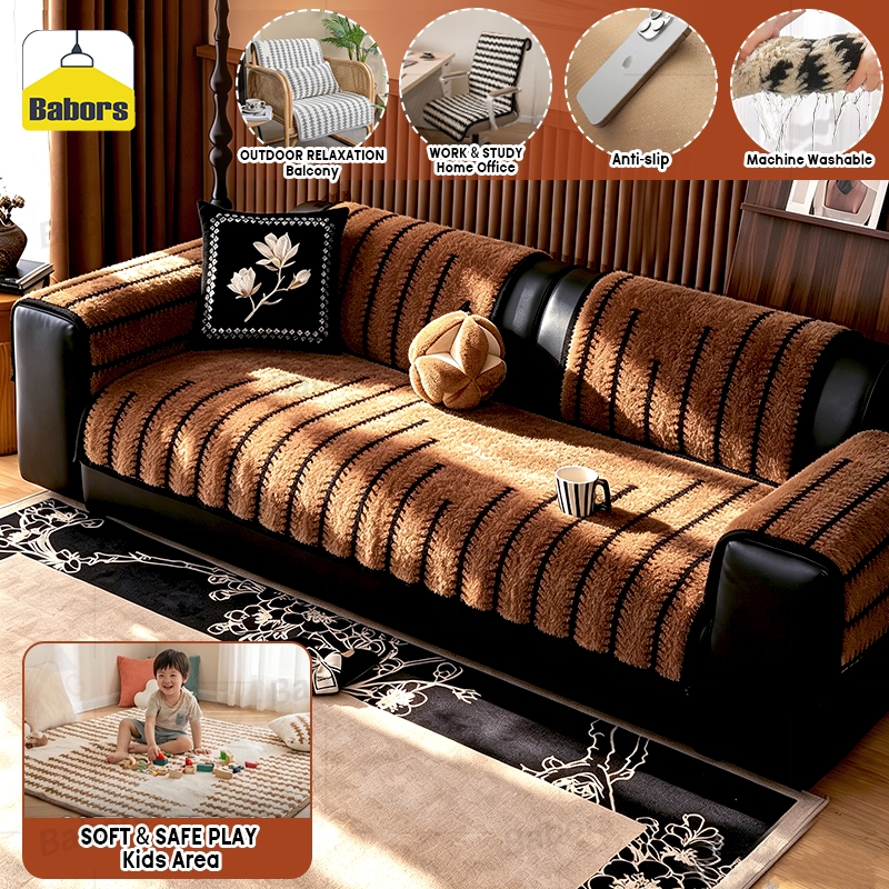 Babors Sofa Cover Velvet Washable Durable Soft Fabric Four Season Universal Sofa Mat