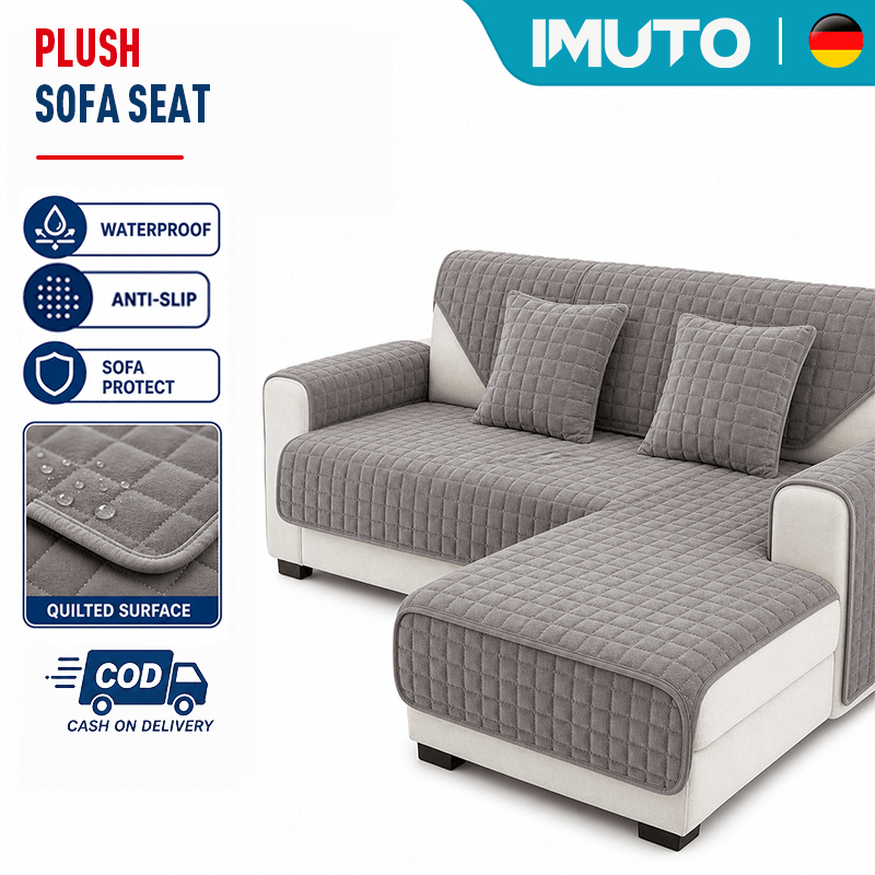 IMUTO Sofa Cushion Cover L Shape Non-Slip Sofa Seat Cover Washable Slipcover for Living Room