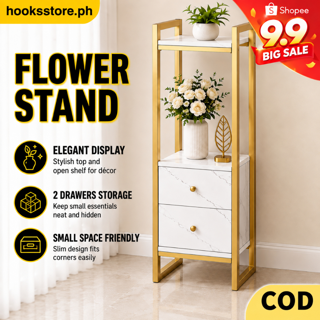 ¥COD¥ Side Cabinet with Drawer Bedroom Bedside Tall Side Table Storage Shelf for Sofa Living Room