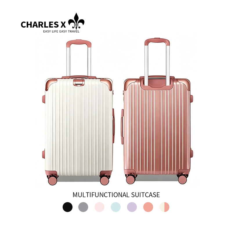 CHARLES X 20/24/26/28 Inch Luggage Lightweight Hand Suitcas Portable Waterproof 8kg Trolley Case
