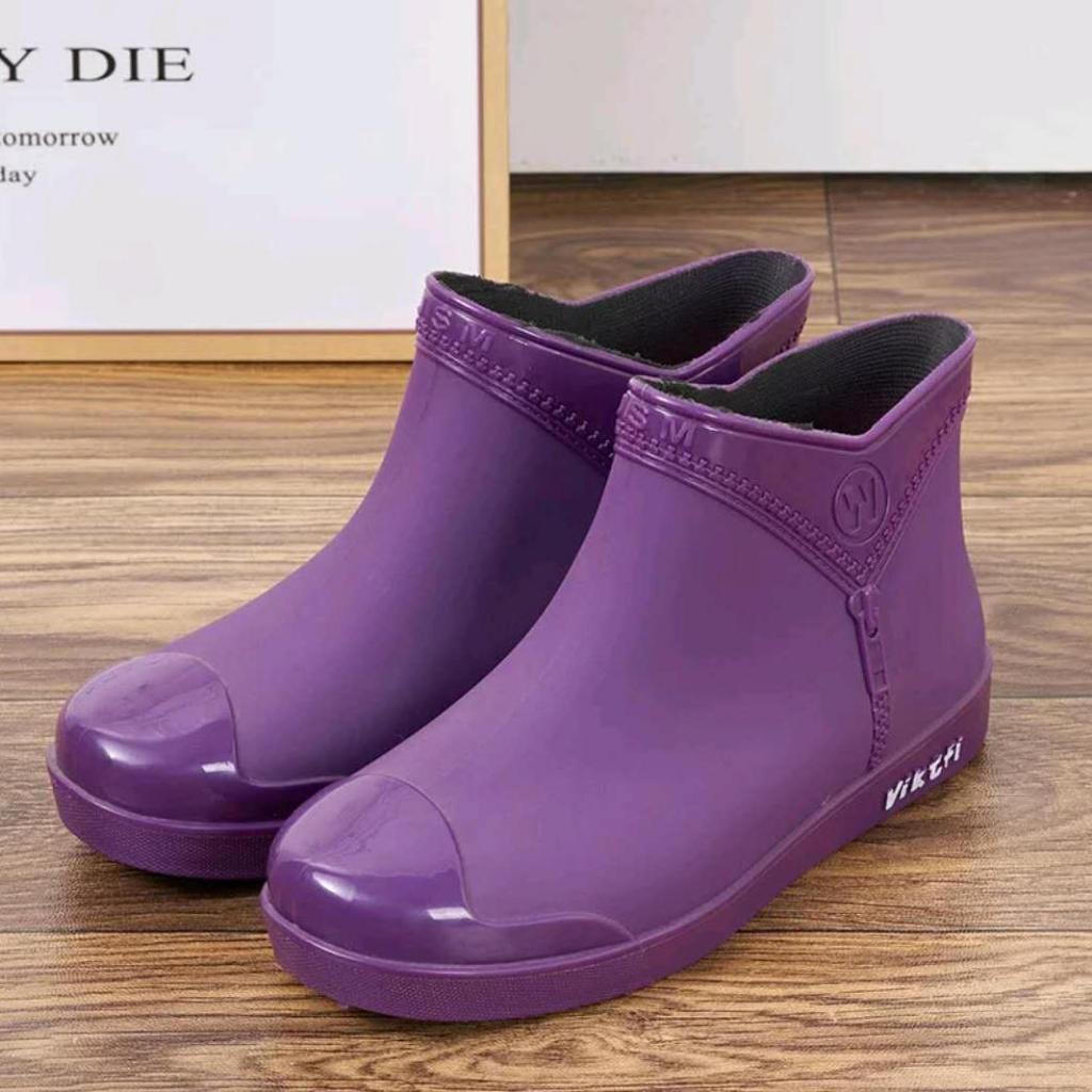Lightweight Durable Ankle Womens Rainboots Non-slip Soft Comfortable Indoor and Outdoor 37-41