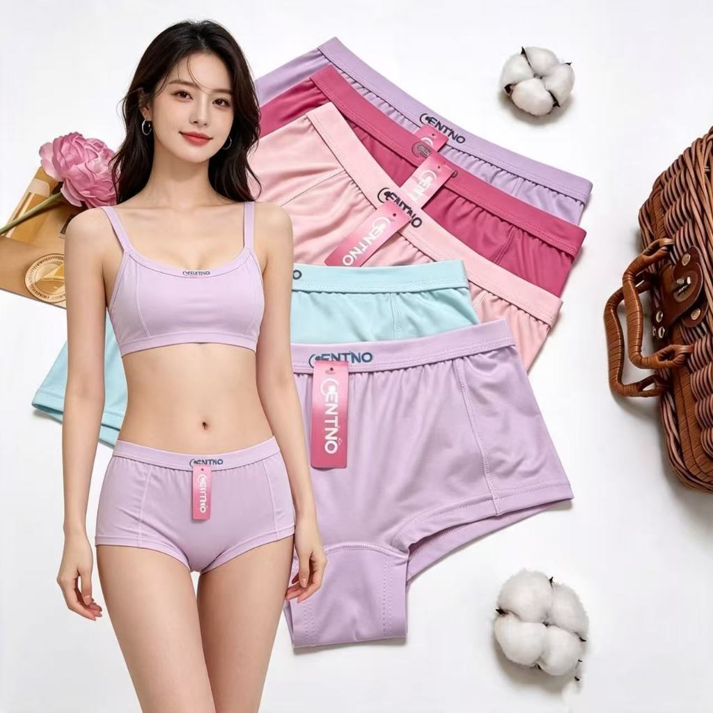 Centino 6-12 PCS Women’s Boxer boyleg Cotton boxer shorts for Women’s Plain safety pants Underwear