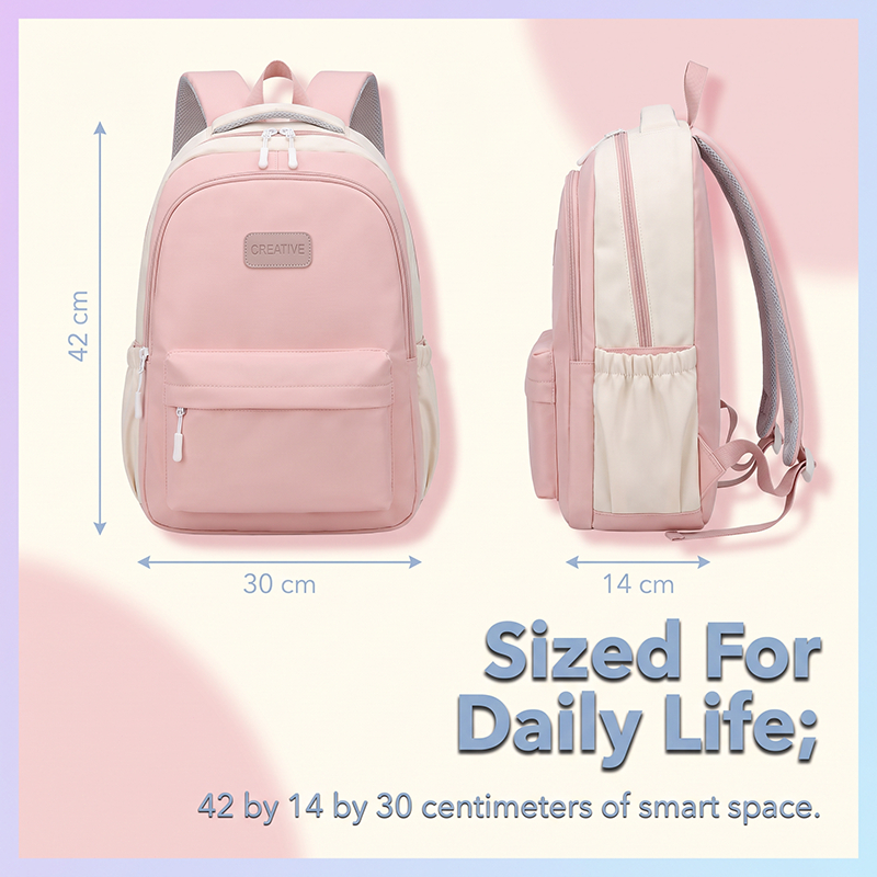 SURFGEAR #F866 Large Capacity Waterproof Backpack for Women Men Travel School Bag Lightweight Nylon