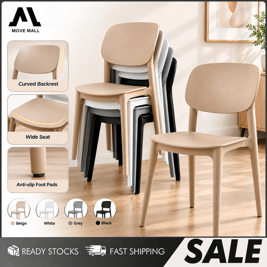 Wholesale Nordic Plastic Chair Thickened Dining Chair Coffee Study Chair with Backrest Stackable