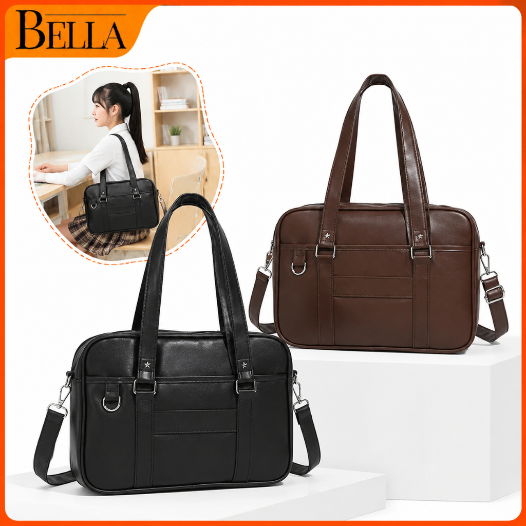 Bella Japanese Shoulder Bag For Woman JK Uniform Backpack Leather Tote Bag Waterproof Crossbody Bag