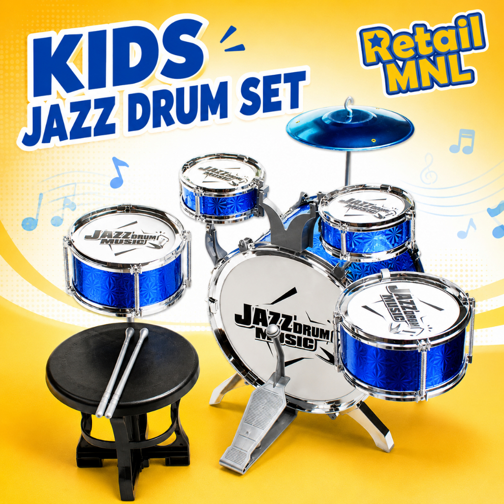 Retailmnl Children Kids Jazz Drum Set Musical Instrument Kids Toy