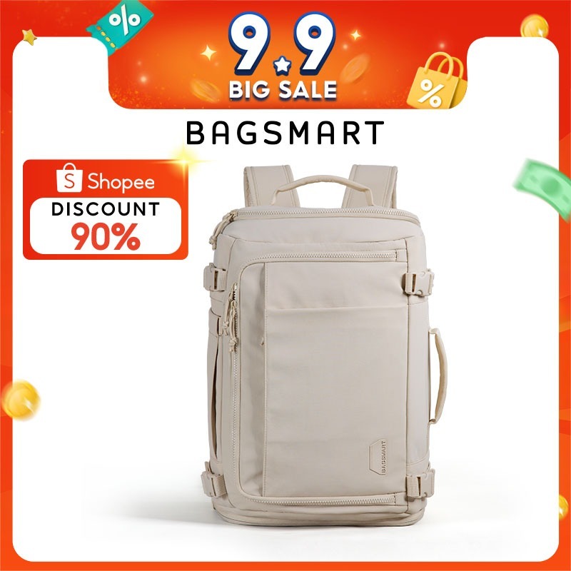 BAGSMART Expandable 28L-38L Backpack Waterproof Travel Duffle Bag Lightweight Carry On Weekender Bag
