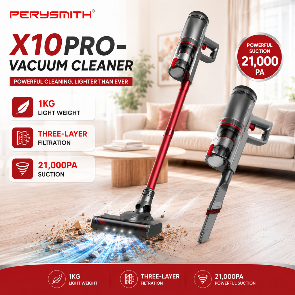 [M] PerySmith X10Pro Handheld Vacuum Cleaner Light Weight Floor Cleaner 2100 PA Suction
