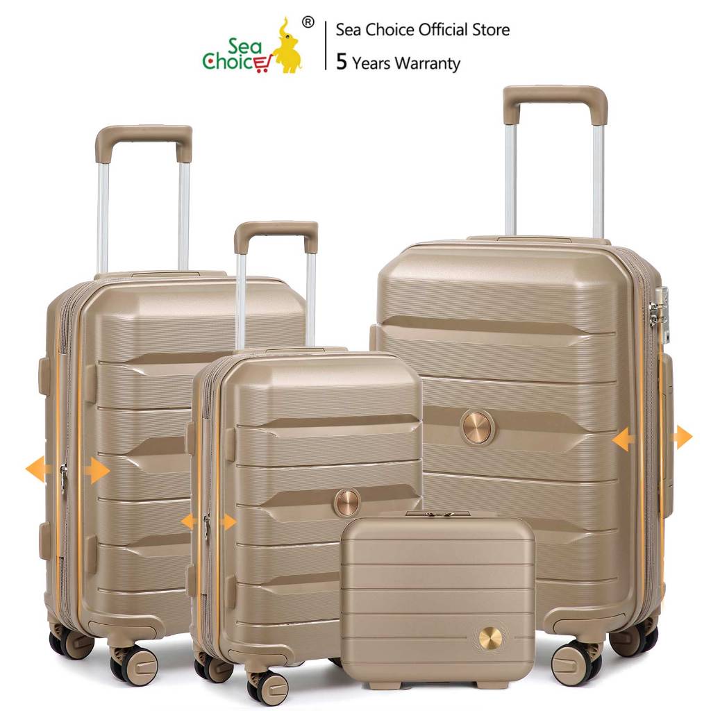 SEA CHOICE Luggage 14 20 24 28 in Expandable Suitcase Vanity Case Hard Shell Travel Suitcase YKK Zip