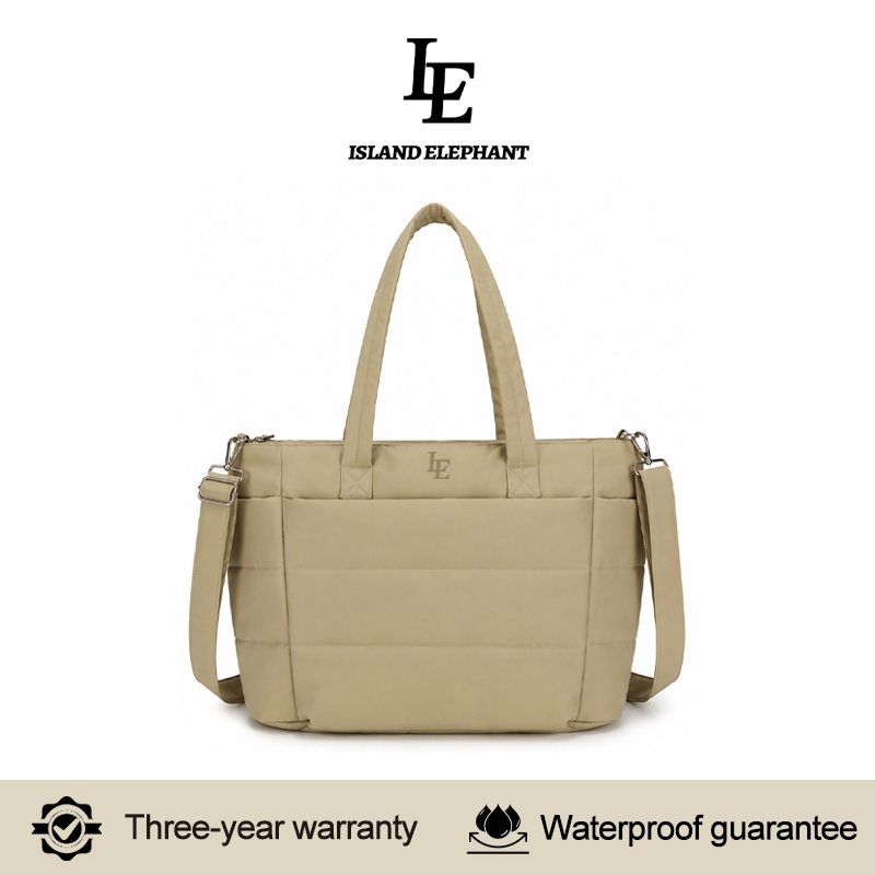 ISLAND ELEPHANT Women's Puffer Tote Bag Multi Pocket Shoulder Bag