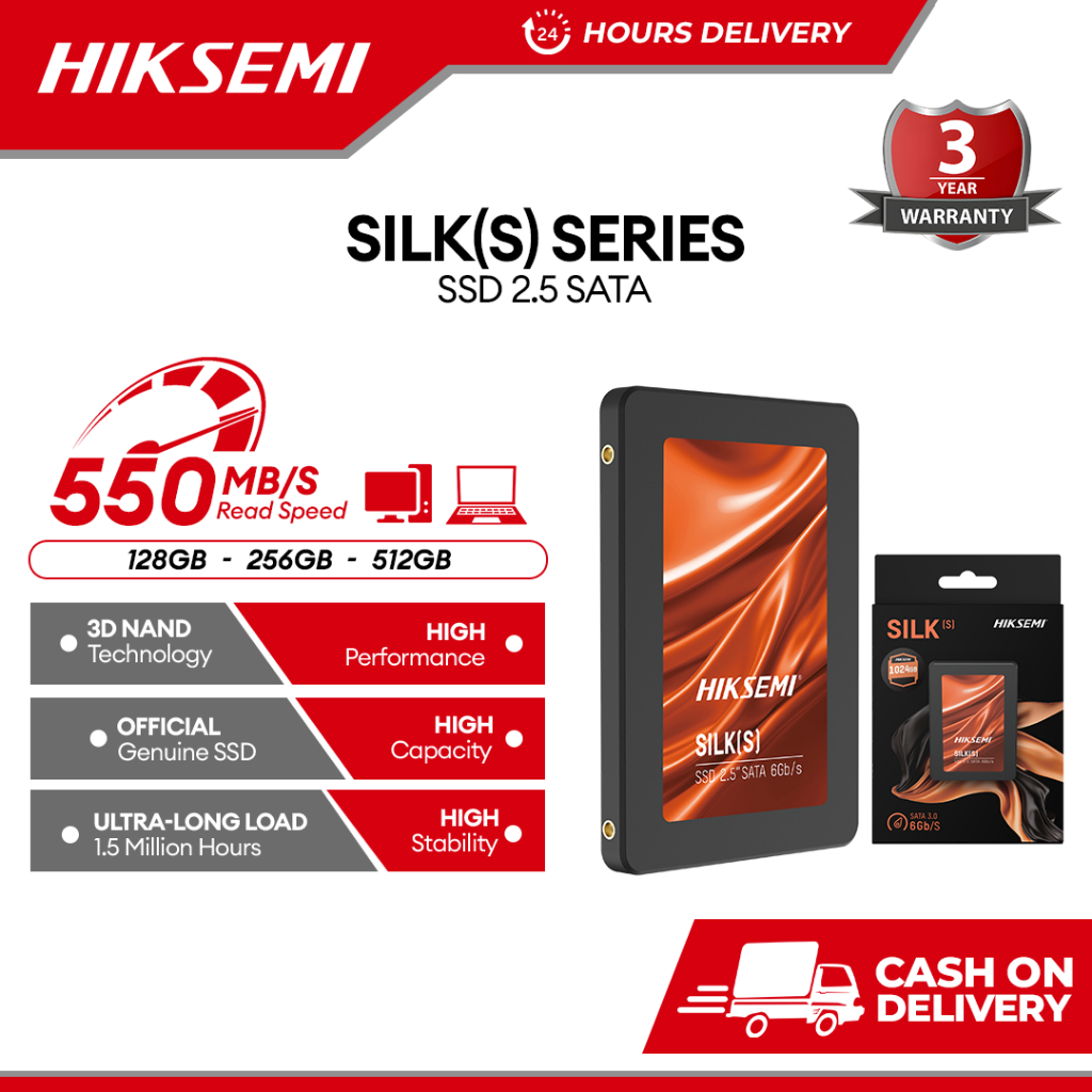 Hiksemi SATA3.0 SSD 256GB 512GB 1TBSSD Internal Solid State Drive for Laptops and Desktops