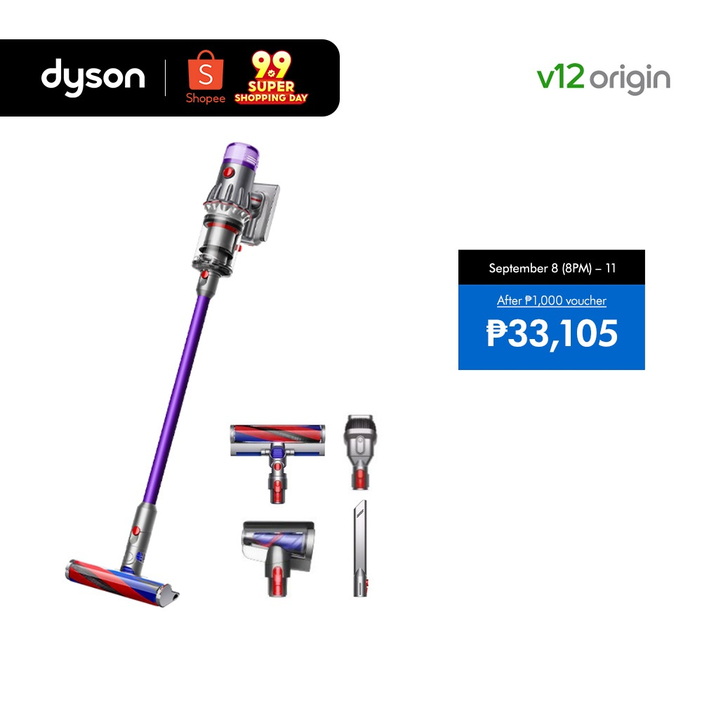 Dyson V12 Origin Cordless Vacuum | 4-in-1 | 130AW Suction Power | Lighweight, Compact & Powerful