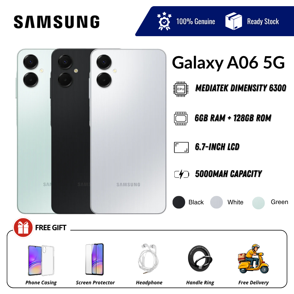 Samsung Galaxy A06 5G Smartphone 6GB RAM 128GB ROM | 6.7" Display | 5000mAh Battery | Dual SIM