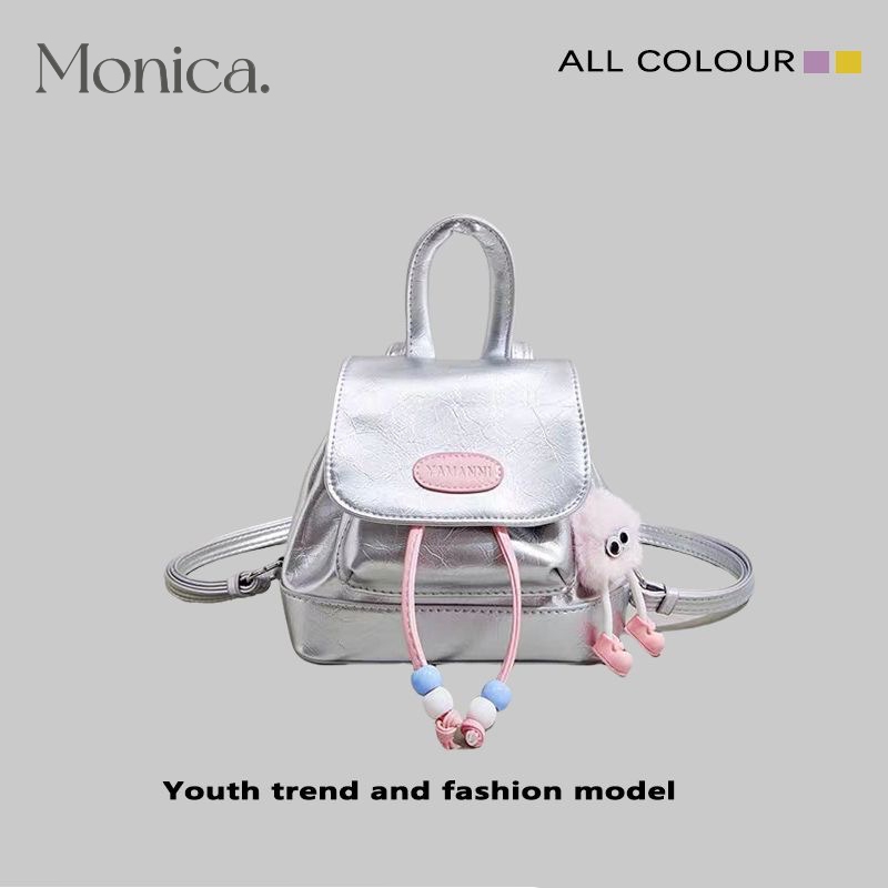 【Monica】Women's Fashion Mini Backpack 2025 New Girls Casual Commuting Backpack Students Cute Bag