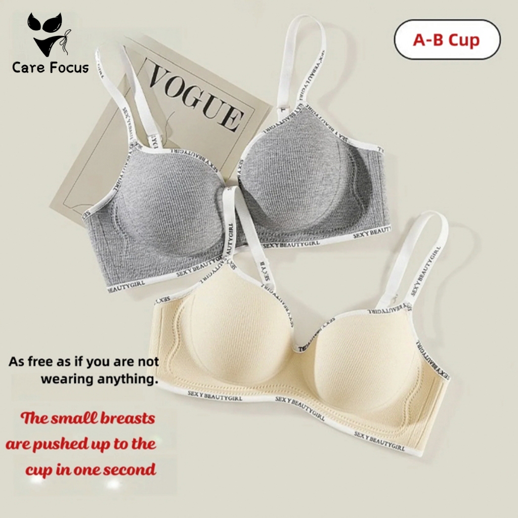 Buy1get1 free cartoon chest underwear small breasts gathered to show large collection of breasts bra
