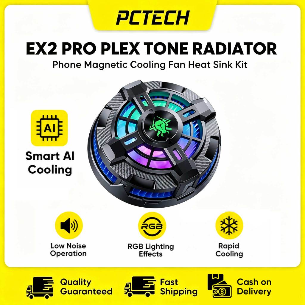 [ Ai ] PLEXTONE EX2 PRO /EX2 Phone Cooler High Power Gaming Radiator Cooling Fan Turbofan Cooler