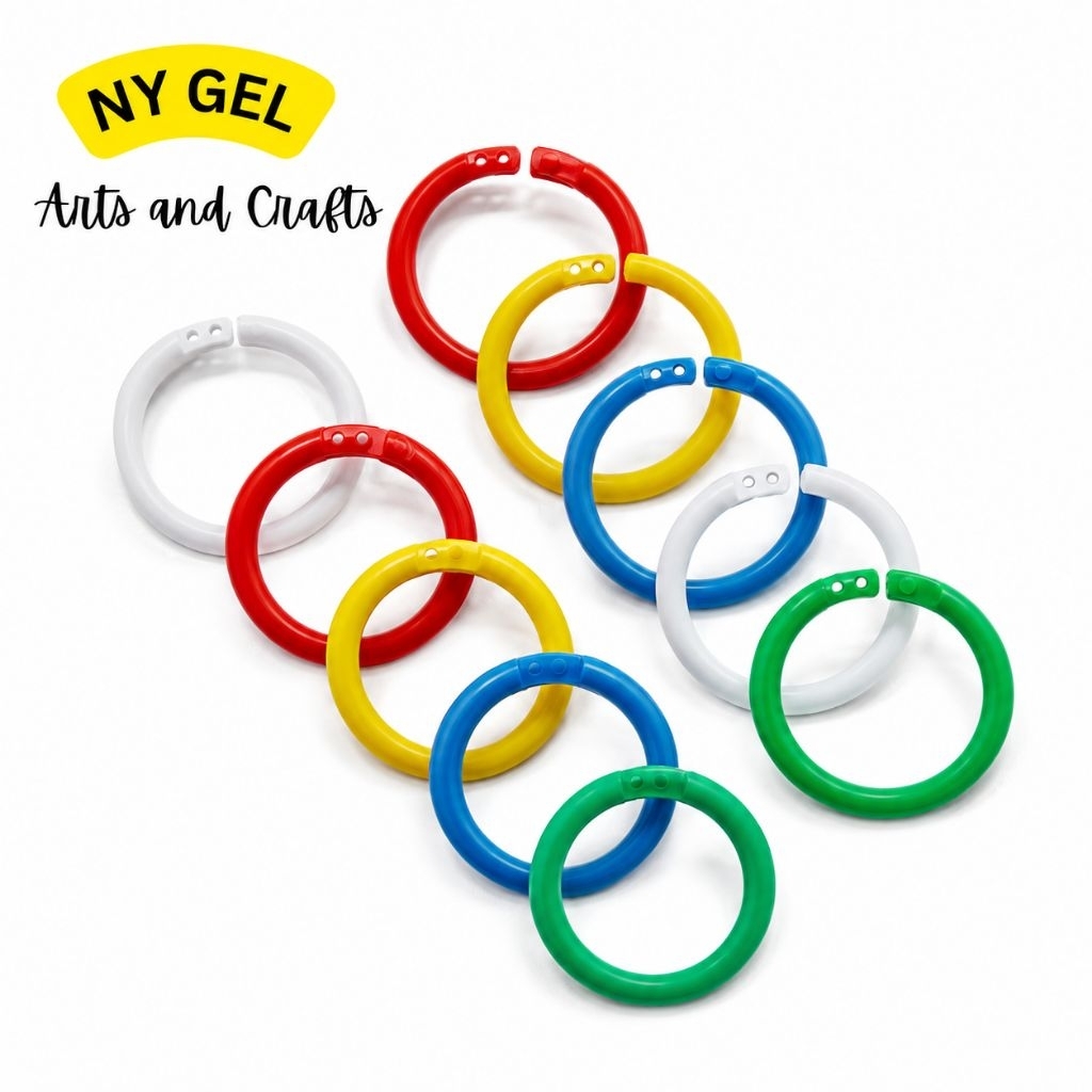 PLASTIC LOOSELEAF Rings 30pcs Pack Binder Rings