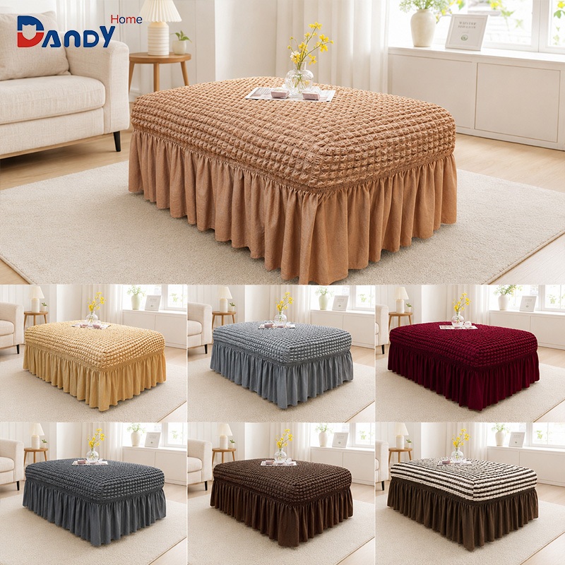 Seersucker with skirt footstool cover detachable sliding cover sofa cover home furniture protecto