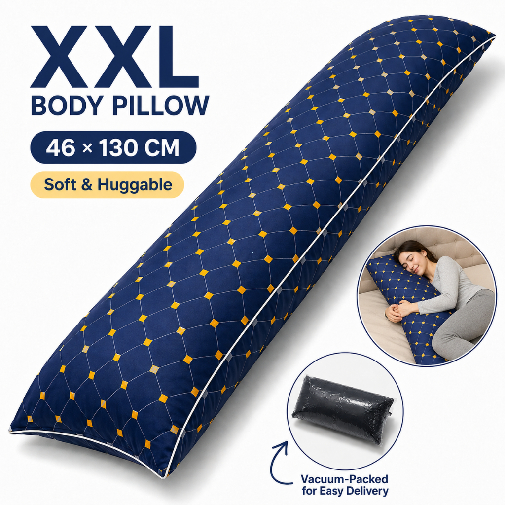 XXL Body Pillow 46x130cm Soft Long Hug Pillow for Sleeping Hugging Lounging