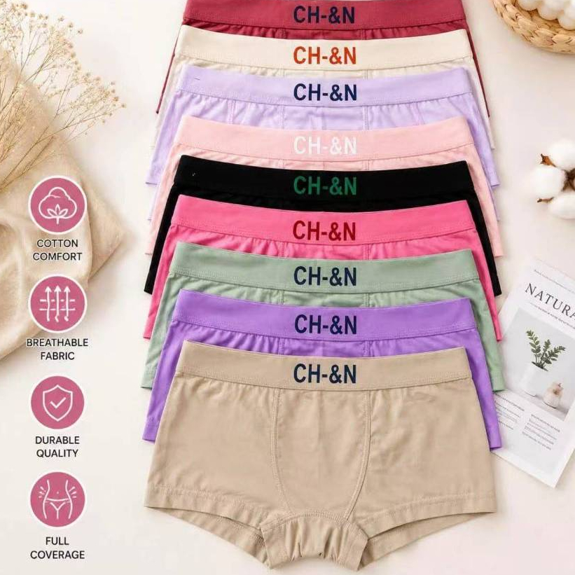 6-12 PCS Women’s Boxer boyleg Cotton boxer shorts for Women’s Plain safety pants boxer Underwear