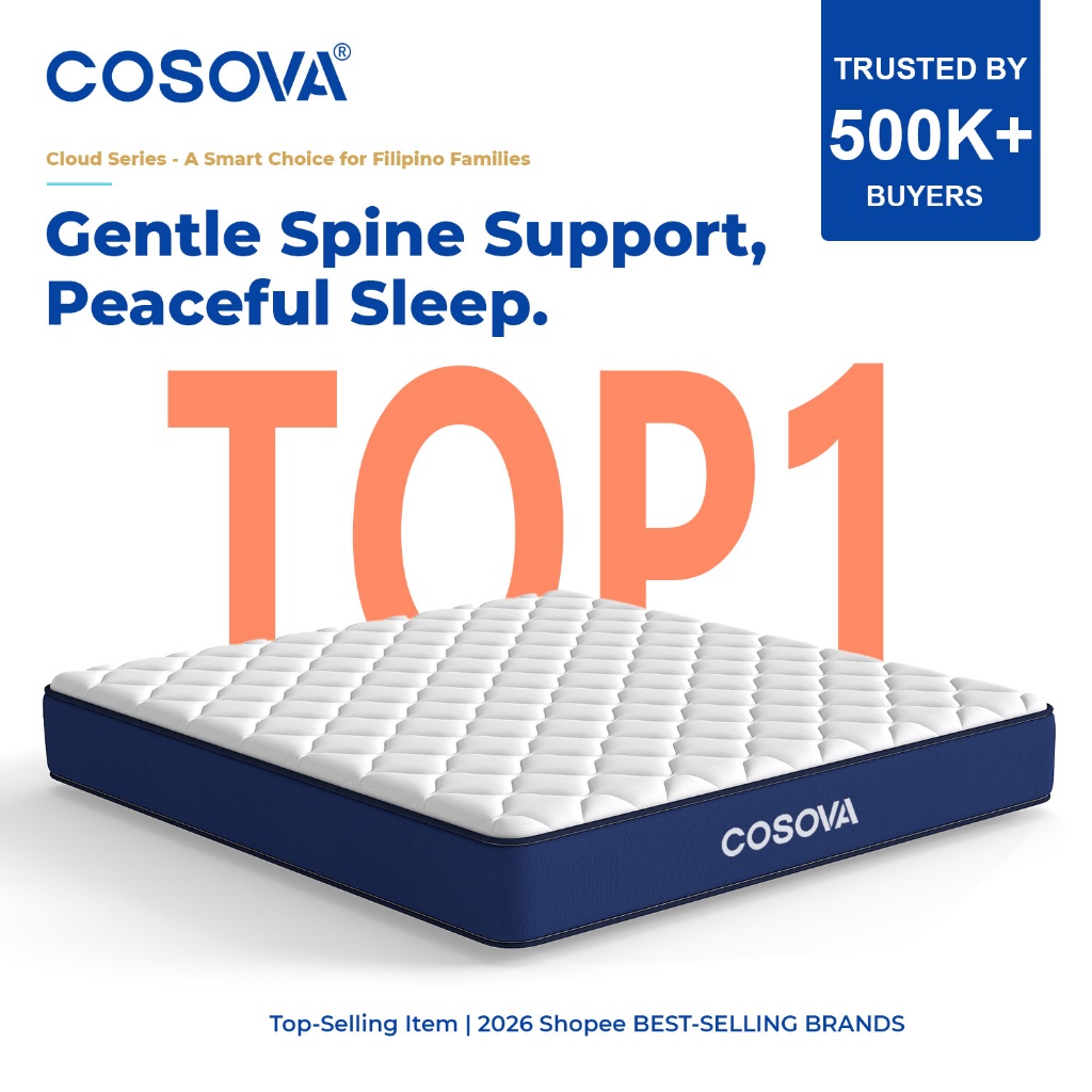 COSOVA 8 Inch Memory Foam lndependent Spring Mattress ( Single / Double / Queen / Famly )