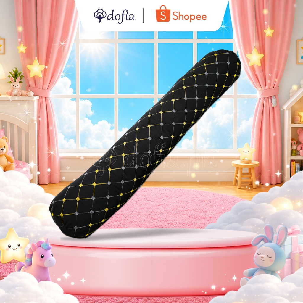 Dofia Bolster Starry Long Pillow Cotton Hypoallergenic Heavyweight Embroidery 95*18CM