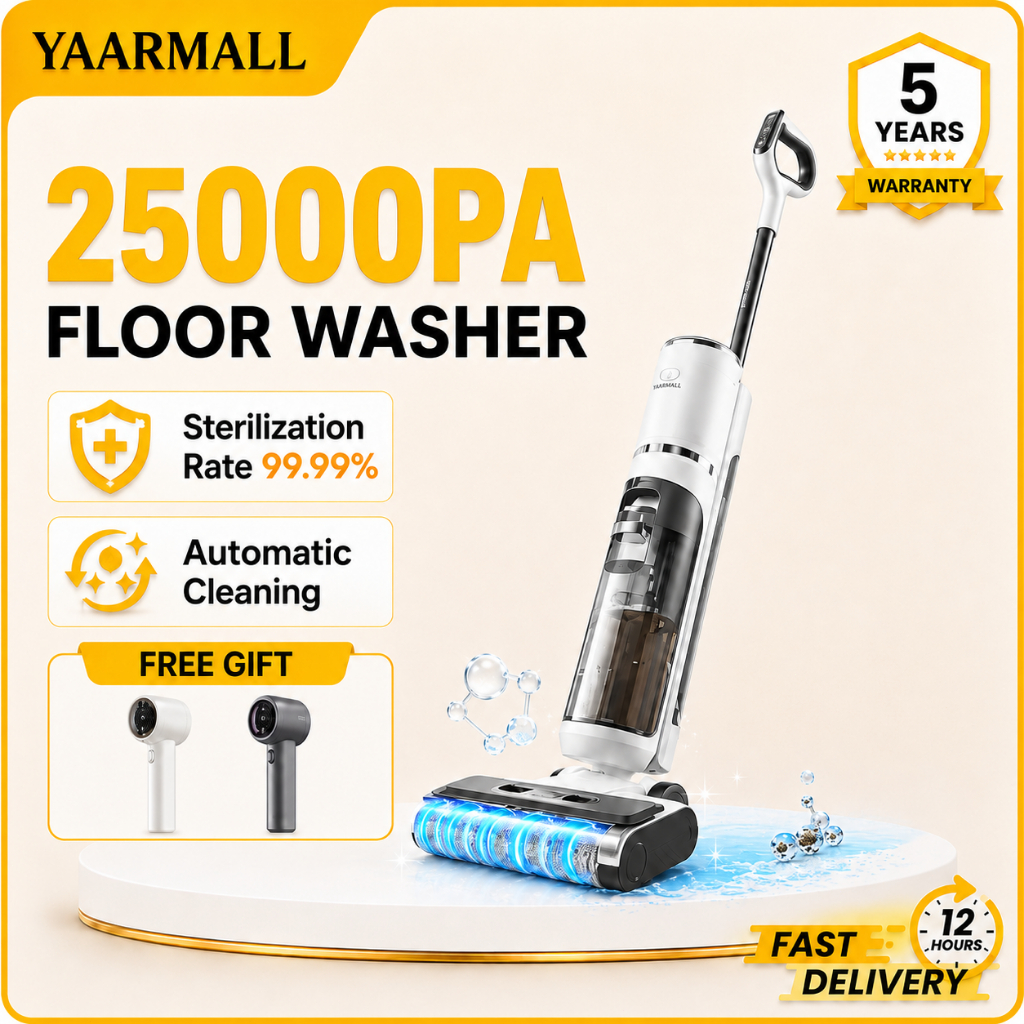 Tixx Roller Mop Vacuum Cleaner Wet and Dry Cordless Led Display With Self-Cleaning Mop for floor