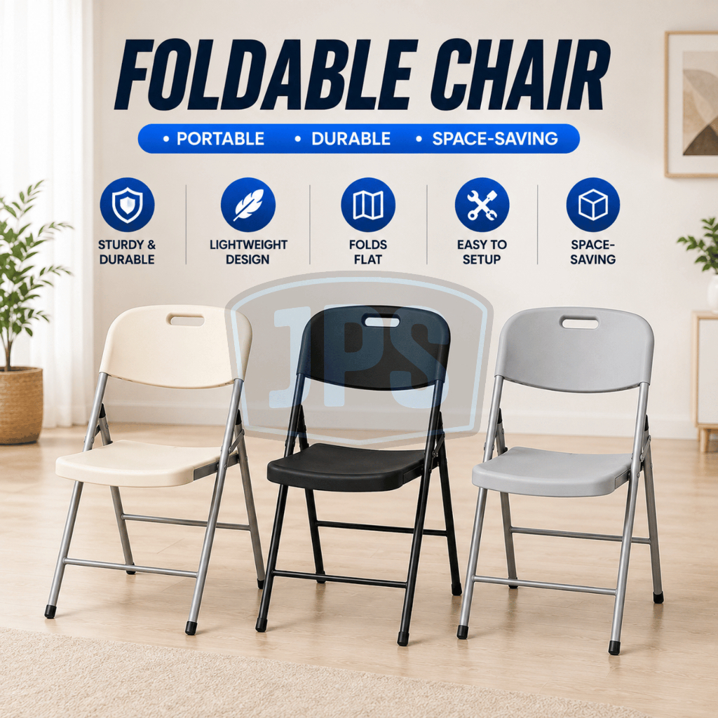 JPS Heavy Duty Foldable Chair Premium Quality Lifetime Use