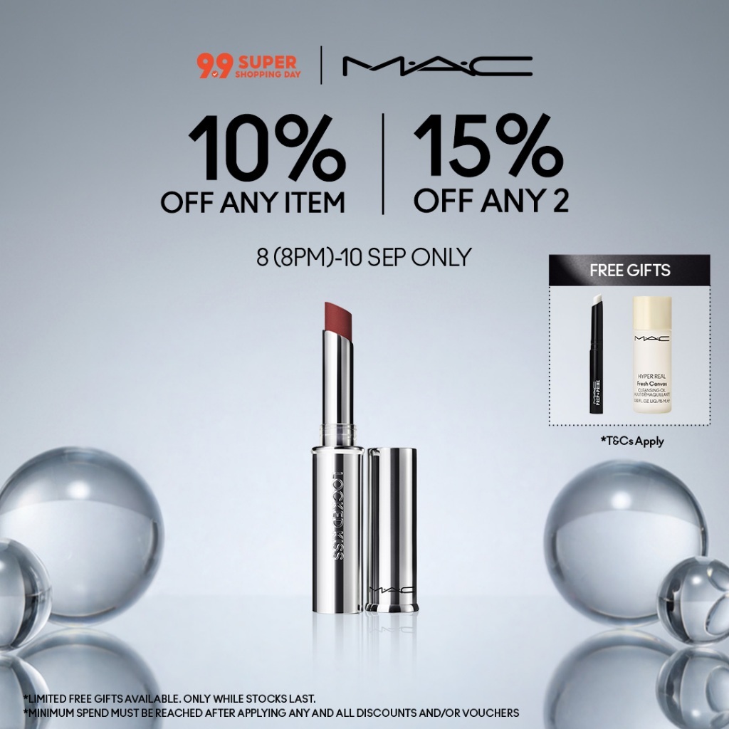 MAC Locked Kiss 24hr Lipstick waterproof transfer-proof lipstick matte finish