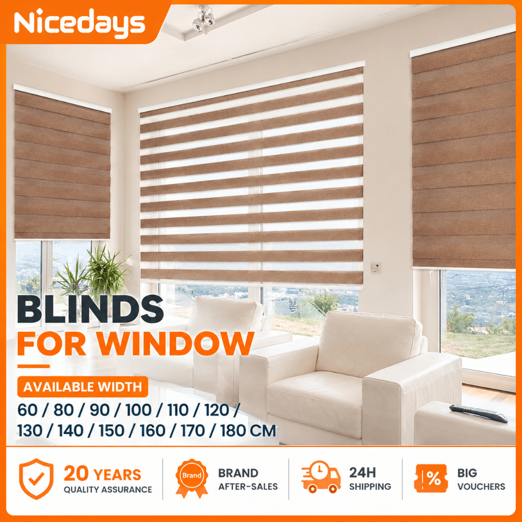 NICEDAYS Blinds Roller Curtain Modern Korean Blackout Blinds Venetians Duo Roller Blinds For Window