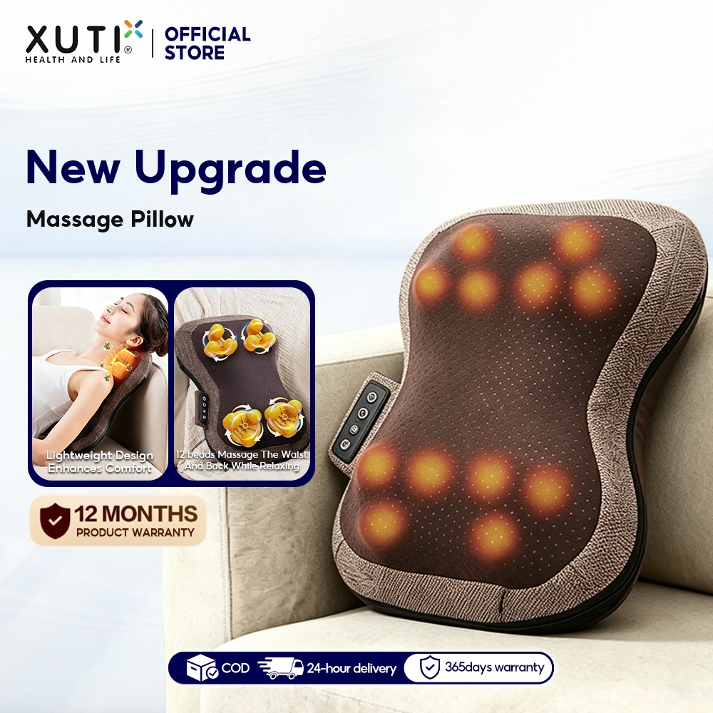 XUTI Electric Pillow Massager Neck And Back Massager Cervical Spine Back Pain Relief Massage Machine