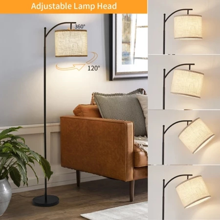 LED Floor Lamp Living Room Sofa Bedroom Decorative Light⭐ Rotatable Lamp Shade⭐Tri Color Bulb