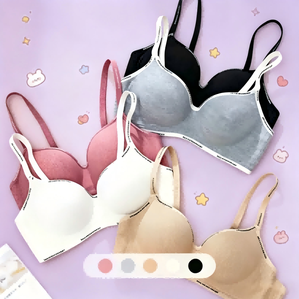 <Nena Bra>Push Up Bra for Women Thick Cup Pure Cotton Comfortable Breathable Ladies Lingerie