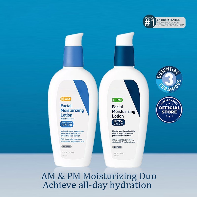 AM Facial Moisturizing Lotion With Niacinamide & PM Facial Moisturizing Lotion Moisturizer cera