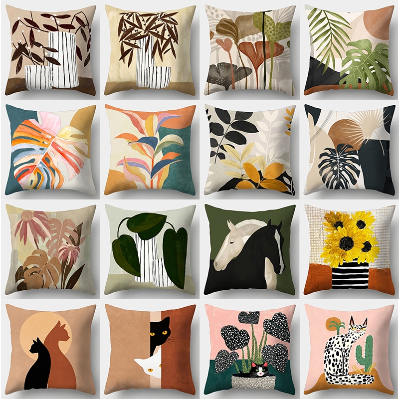 Abstract Art Design Cotton Throw pillow case 45X45cm(18X18Inch) Sofa pillow case