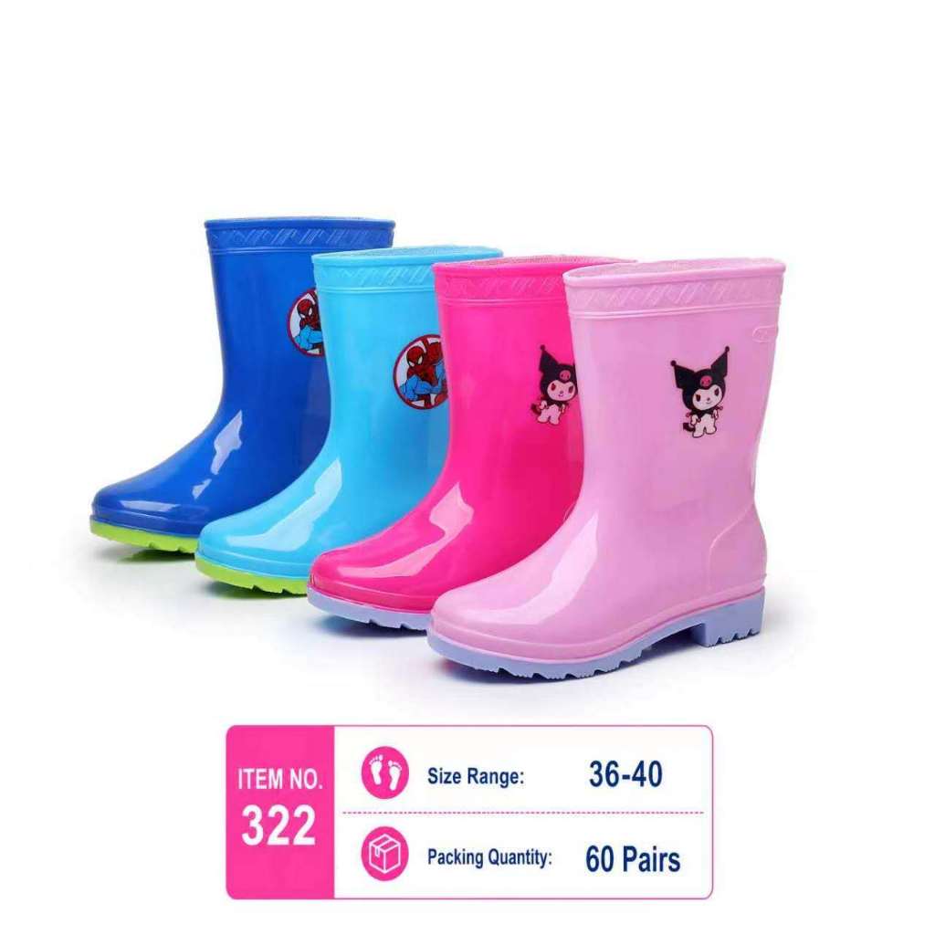 Ama Fashion Colorfull For Kids Cartoon PVC Rain Boots 322 30-35 small size 36/40 midium size need a