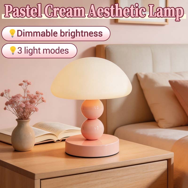 Minimalist Aesthetic Mushroom Night Lamp USB Remote Control LED Desk Lamp Bedside Table Decor Light