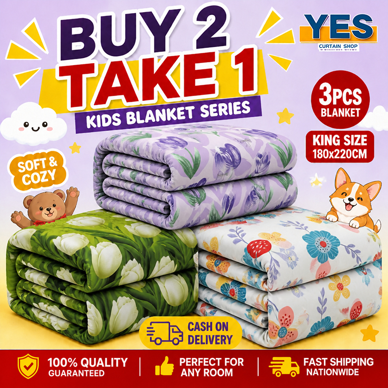 B2T1 3Pc Yayamanin Blanket 180x220cm Malambot Lambot Soft Kumot COD Fast Delivery PH