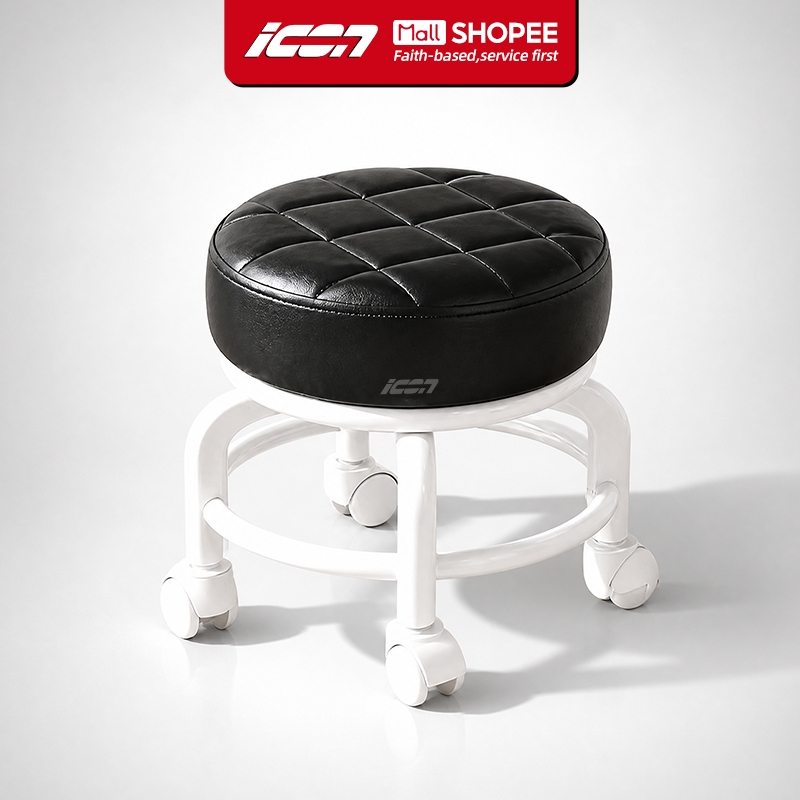 ICON Pulley Stool Household Caster Mobile Silent Low Stool For Children's Walking And Shoe Changing
