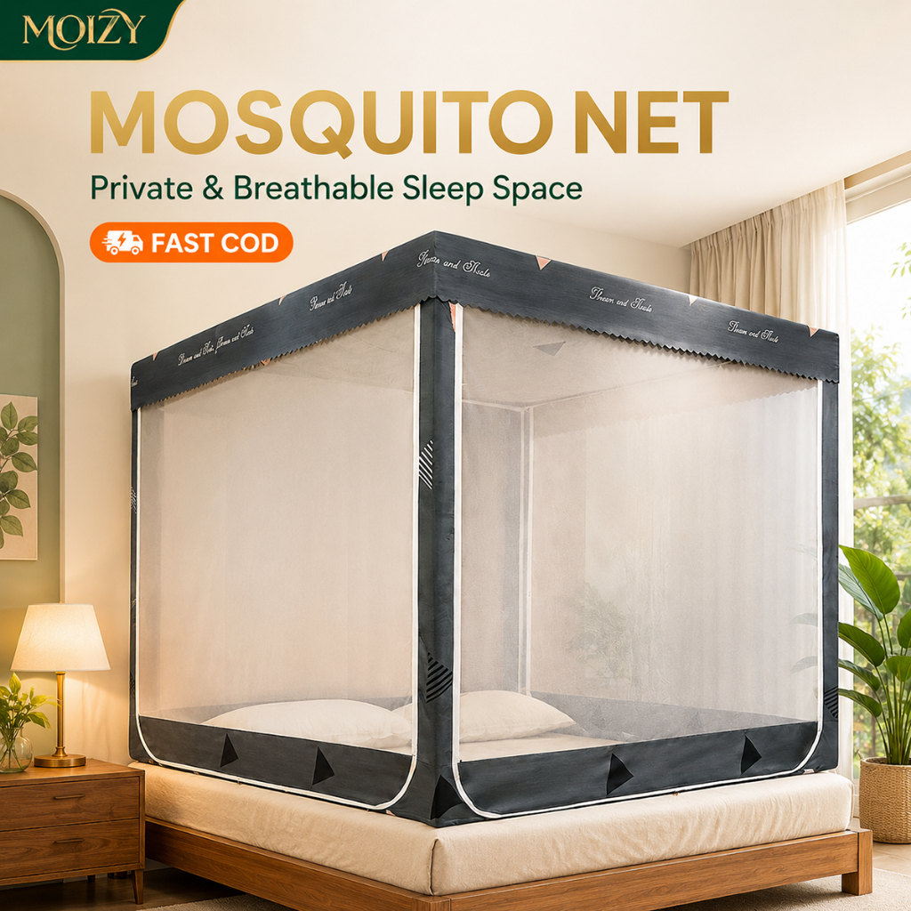 Mosquito Net with curtain family size Fully Enclosed Curtain Top Bed Zipper Mosquito Net Tent