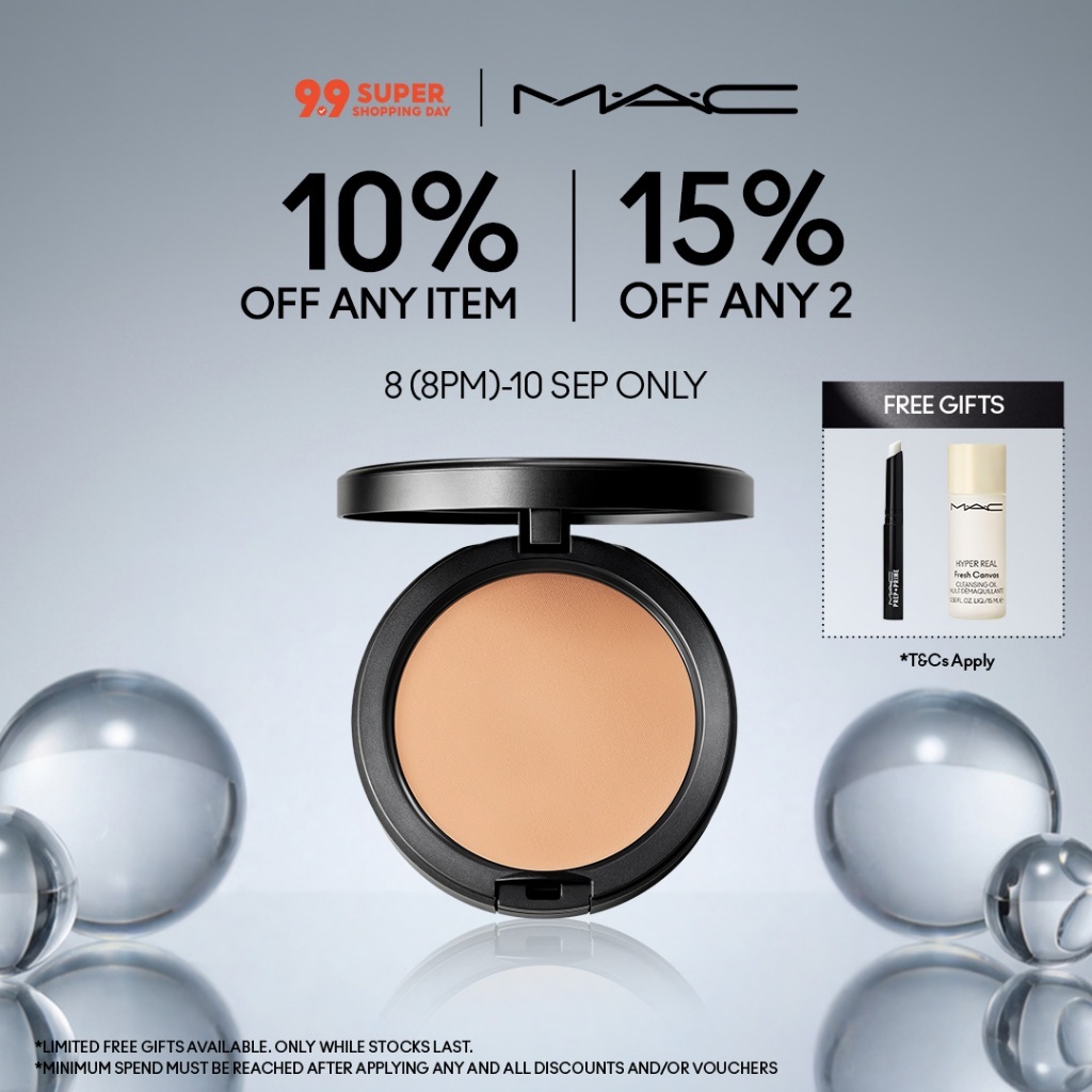 MAC Studio Fix Powder Plus Foundation/ Matte Finish 24 HR Oil-Control (78 Shades) Best Seller